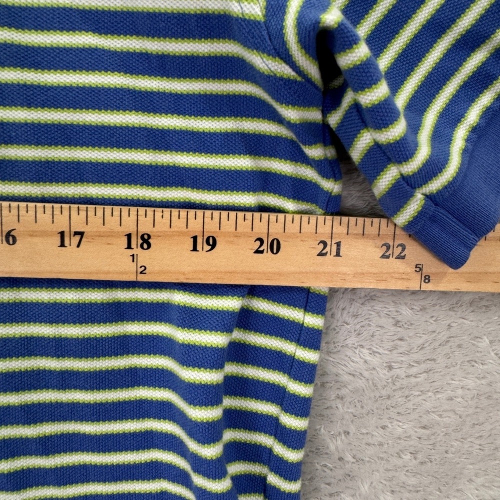 Brooks Brothers 346 Mens Medium Blue Green Stripe Polo Shirt Original Fit EUC - Picture 4 of 6